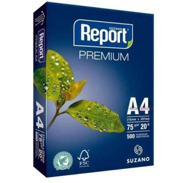 Imagem de Papel A4 Resma 75 Gramas Super Branco 500 Folhas 210 x 297 - Report