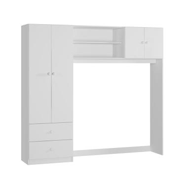 Imagem de Guarda Roupa Infantil Conjugado Ternura Branco - Peternella	