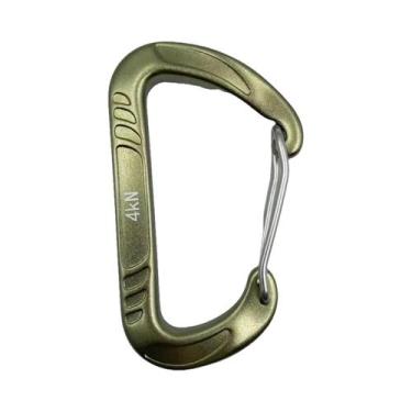 Imagem de Mosquetão de Alumínio 12KN - Porta com Mola e Trava para Camping e Esc