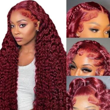 Imagem de Peruca Larhali 99J HD Lace Front Humano Cabelo Humano 250% Densidade 3