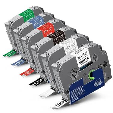 Imagem de Topcolor Fita de etiqueta laminada de substituição para Brother TZe-231 TZe135 TZe335 TZe435 TZe535 TZe735 TZe535 TZe735 TZe TZ para P Touch PTD210 PTH110 PTD220 PTD400 PTD600 PT1888 0 BR