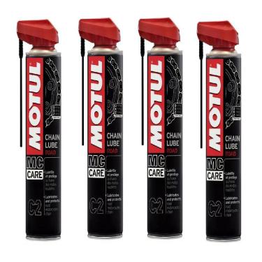 Imagem de Motul C2 Chain Lube Road Lubrificante Corrente Moto 400ml USO ATE 600CC - 4 UNIDADES -
