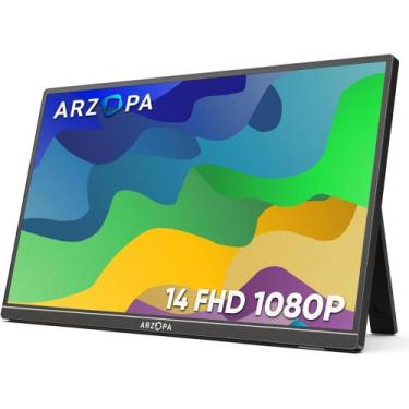 Imagem de Monitor Portátil Arzopa 14.0 A1S Full HD 1080p HDMI Tipo-C