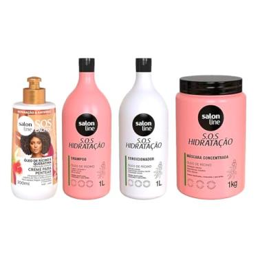 Imagem de Salon Line, Kit Reparação Turbinada, Shampoo e Condicionador, Máscara Capilar, Creme para Pentear, Vegano - Para Cabelos Cacheados e Crespos, 4 Unidades
