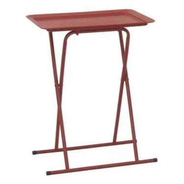 Imagem de Mesa Bandeja Dobravel Vermelho Pratico E Compacto - Just Home Collecti