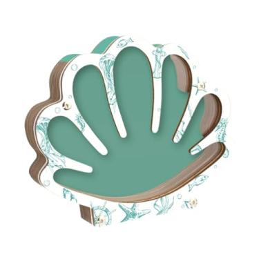 Imagem de Kokiya Caixa de exibição de conchas de madeira, suporte para conchas, lembrança, manto, colecionador, cofrinho decorativo, decoração de mesa, recipiente de