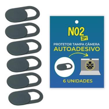 Imagem de Webcam cover 6 unidades no2spy preto - NO2PROBLEMS