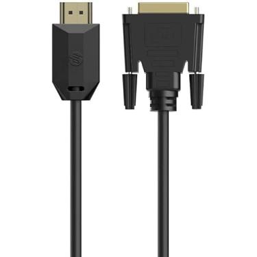 Imagem de Cabo HDMI para DVI HP Preto 2metros DHC-HD05 BK, resolução 1080P Bidireccional HDMI para DVI Plug e Play - 194T7AA
