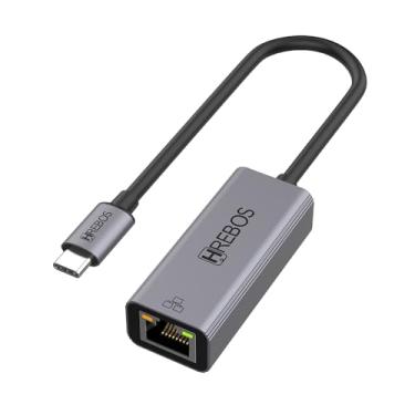Imagem de Adaptador Tipo-C Ethernet USB-C Rj45 1000mbps Usb-c Para Gigabit Hrebos AS-217