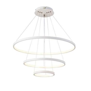 Imagem de Lustre Pendente LED 3 Círculos com 3 Tons de Luz PT ou BC - Enova, Bra