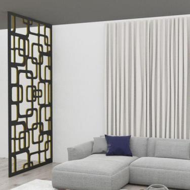 Imagem de Painel Vazado Divisória MDF Napoli Preto - Decore Painéis e Divisórias