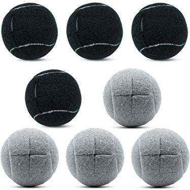 Imagem de Magicorange 8 Bolas De Tênis Pré-Cortadas Walker Para Proteção Pés E Pisos Móveis, Revestimentos Feltro Resistentes Duradouros (Preto Cinza)