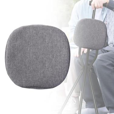 Imagem de Capa de assento dobrável para bengala de caminhada – Tapete de assento de esponja de muleta para idosos e pacientes com deficiência, 30,5 cm L x 12 C, 1 peça (cinza)