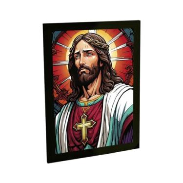 Imagem de Quadro Decorativo Violão Sujo De Tinta Ilustração Colorida Musica Decoração Poster Quarto Sala