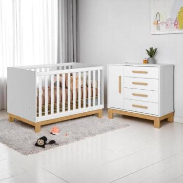 Imagem de 4315 - berco mini cama q encanto slim branco acetinado (4315.3) + 4355