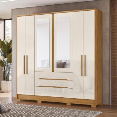 Imagem de Conjunto Guarda Roupa e Comoda Turing Freijo Off White - CASA H