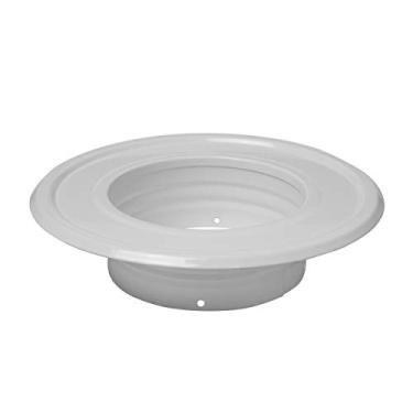 Imagem de Vent Systems 10 cm conector duto de saída de ar de 10 cm flange tubo de ventilação reto placa conector de duto de metal para sistema de ventilação de aquecimento de refrigeração HVAC 10 cm