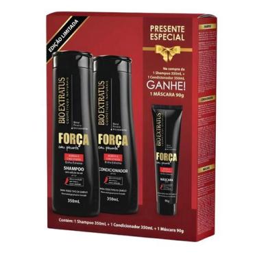 Imagem de Kit Bio Extratus Força com Pimenta Shampoo 350mL + Cond. 350mL + Másca