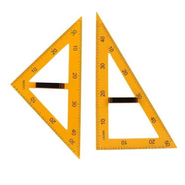 Imagem de SiaBiced 2x Régua Triângulo Grande Matemática Geometria Régua Ângulo Reto Equipamento de Ensino para Quadro Negro