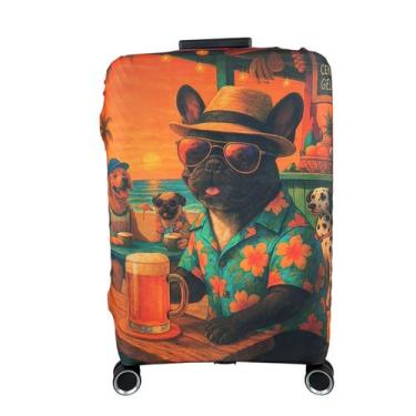 Imagem de Capa Para Mala Viagem Bagagem Segura Estanpada Pet Cachorro - Loilu, B