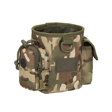 Imagem de Hdlsina Bolsa Tática Compacta Com Cordão Para Treinamento De Cães, Petiscos Tiro Ao Alvo, Caça Airsoft E Também Como Brinquedo Cachorro (Camuflado)