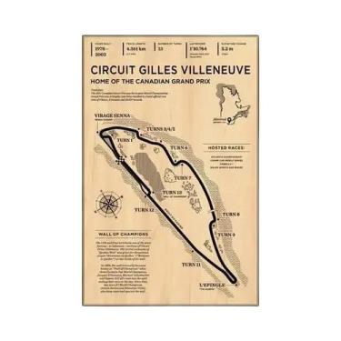 Imagem de Vintage Monaco Grand Prix Circuit Track F1 Racer Poster Canvas Wall Ar