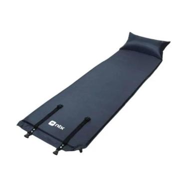 Imagem de Colchonete Preto Inflável 180X53X3Cm Com Apoio Para A Cabeça