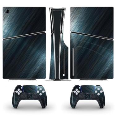 Imagem de Skin Sticker Compatible with PS5 Slim Disc Console and Controller, Protective Vinyl Decal Game Accesorries Cover Wrap (Black)