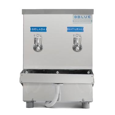 Imagem de Bebedouro Purificador Industrial Blue Bancada 2 Torneiras Natural e Gelada 10L Inox PIB10L220VN-2T 220V