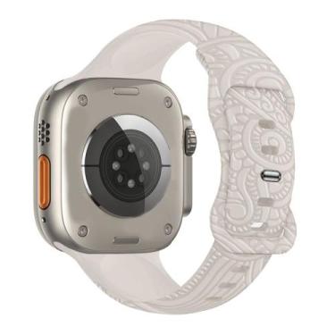 Imagem de Pulseira Silicone Mandala Estampada Compatível com Apple Watch - Baú d