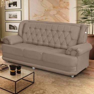 Imagem de Sofá 2,00m 3 Lugares Suede Filadélfia Marrom Castor - Sofá Casa
