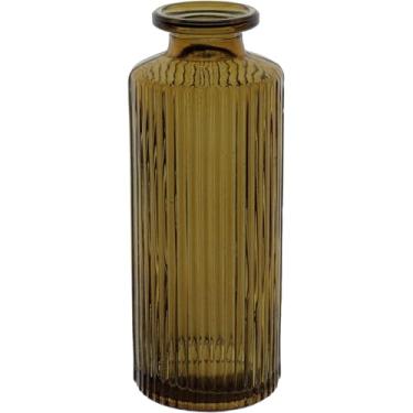 Imagem de VASO DECORATIVO ENFEITE AZUL GARRAFA HOME&CO VIDRO 13x5x5cm MARROM