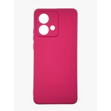 Imagem de Compativel com Moto Edge 40 Neo - Capinha Capa Case Silicone Macia Aveludada Premium Forro Interno Rosa Pink