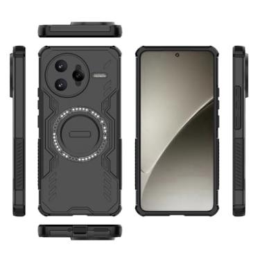 Imagem de Elubugod Capa compatível com Xiaomi Redmi K80 Pro, compatível com MagSafe, compatível com Xiaomi Poco F7 Ultra 5G 24122RKC7G Dissipação Cool Antiqueda capas de celular pretas