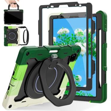 Imagem de ROISKIN Capa para iPad Air 5ª 4ª geração (2022 2020) 10,9 polegadas e iPad Pro 11 4ª/3ª/2ª/1ª geração [protetor de tela, suporte de caneta, proteção contra quedas de 4,6 metros] com alça de mão com