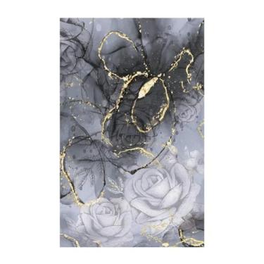 Imagem de LedBack Capas de encosto de cabeça para sofá com estampa de mármore cinza, antiderrapante, capa para sofá, cadeira de escritório, protetor de encosto de cabeça para móveis para reclinável, capa de