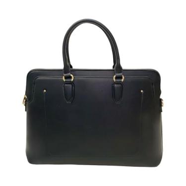 Imagem de Bolsa Feminina Laptop 15 polegadas, Pasta para Computador, Pasta Notebook, Maleta Executiva, Bolsa Trabalho, Escritorio,Bolsa Social, Casual, Ombro, Transversal (Preto)