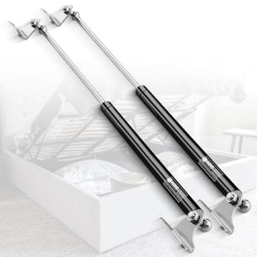 Imagem de IAQWE 36" 200 Libras/890N Amortecedores A Gás Molas Choques Suporte De Elevação Com Suportes Tipo L Para Capa De Barco Rv Cama Armazenamento Caixa De Ferramentas Resistente Tampa Lixeira Bancada Gabin