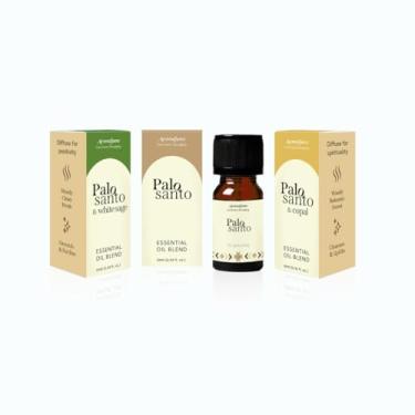 Imagem de Palo Santo, Palo Santo + White Sage, Palo Santo + Mistura Difusor de Óleo Essencial Copal | 3 x 10 ml | Aromaterapia | Manchas | Purificadores de ar para casa | Acessórios de meditação