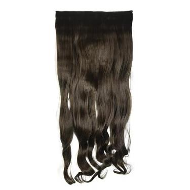 Imagem de Aplique Tic Tac de Cabelo Orgânico 70cm 150g – Textura Natural Similar ao Cabelo Humano (CHOCOLATE_ONDULADO_#8)