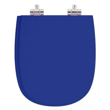 Imagem de Assento Sanitario Poliester com Amortecedor Sabatini Azul para Vaso Icasa