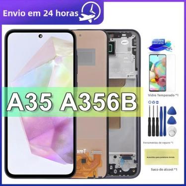 Imagem de Tela De Toque LCD TFT Samsung A35 5G Com Moldura Qualidade Tela De Cel