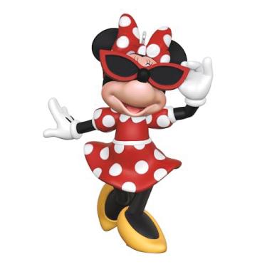 Imagem de Hallmark Keepsake Enfeite de Natal 2025, Disney Minnie Mouse Sunny Chic, presentes para fãs da Disney