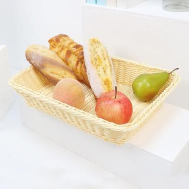 Imagem de Cesta Retangular em Fribra Polietileno Sintético 35x25x7cm - FRIGOPRO