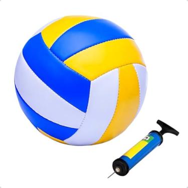 Imagem de Bola Volei Quadra Praia Tamanho Oficial/Bomba De Ar Esporte Infantil Adulto Ferias(Só a Bola Volei)