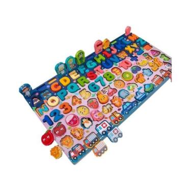 Imagem de Montessori Caminhão De Bombeiros De Madeira, Placa De Matemática, Jogo