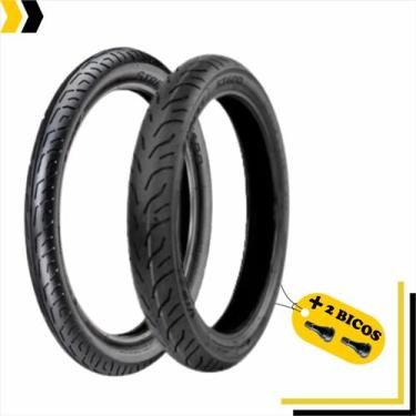Imagem de Combo par de pneus vipal moto street st600 100/90-18 (t) + 80/100-18 (
