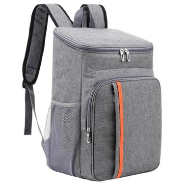 Imagem de Mochila Térmica Cooler 18L, Bolsa Isolante para Alimentos, Azul e Cinza (Cinza)