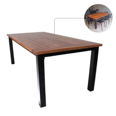 Imagem de Mesa de Jantar Turmalina 2,00x1,00m Tampo Retangular de Madeira - Noss