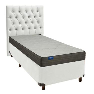 Imagem de Cama + Box Branco e Colchão D33 Solteiro - Orthotech Inducol + Cabecei